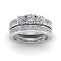 10k White Gold 3 Stone Ring A65886