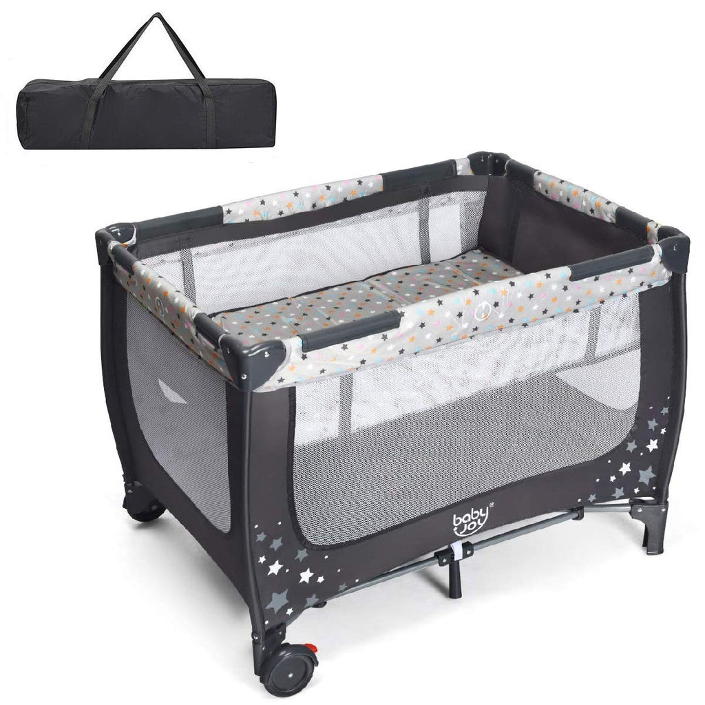 Blue Foldable Baby Playard with Carry Bag F3176