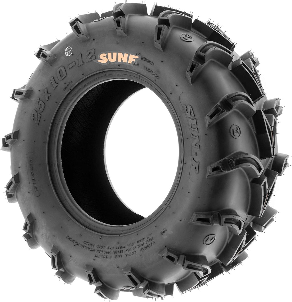 Pair of 2 ATV UTV Deep Mud Terrain Tires, 6 PR, Tubeless O682702