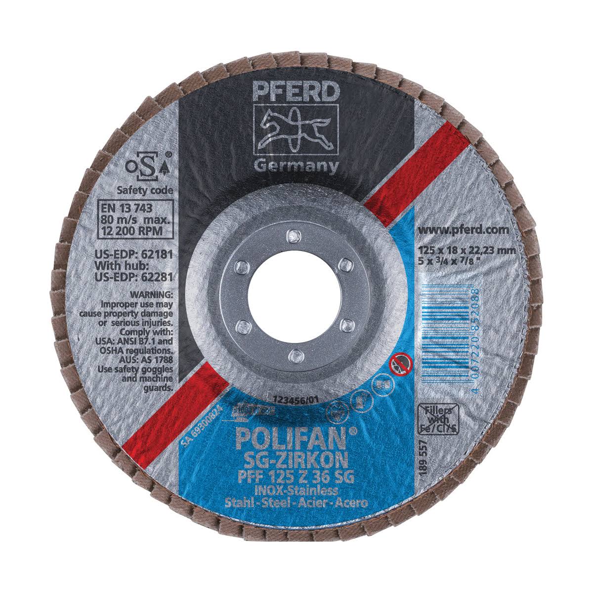 80 Grit Zirconia Flap Disc O9500