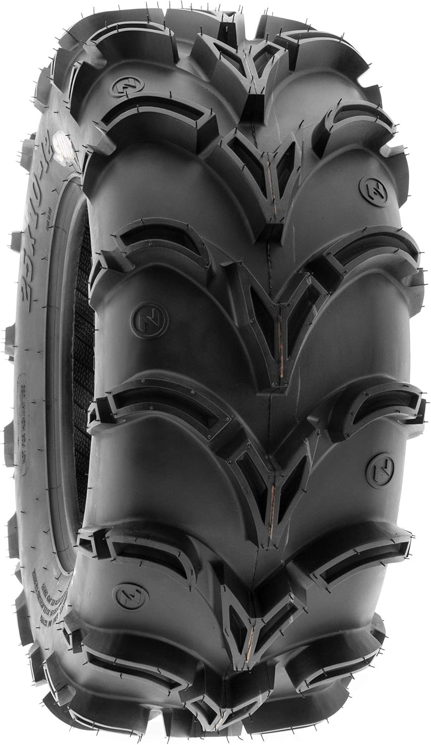 Pair of 2 ATV UTV Deep Mud Terrain Tires, 6 PR, Tubeless O682702