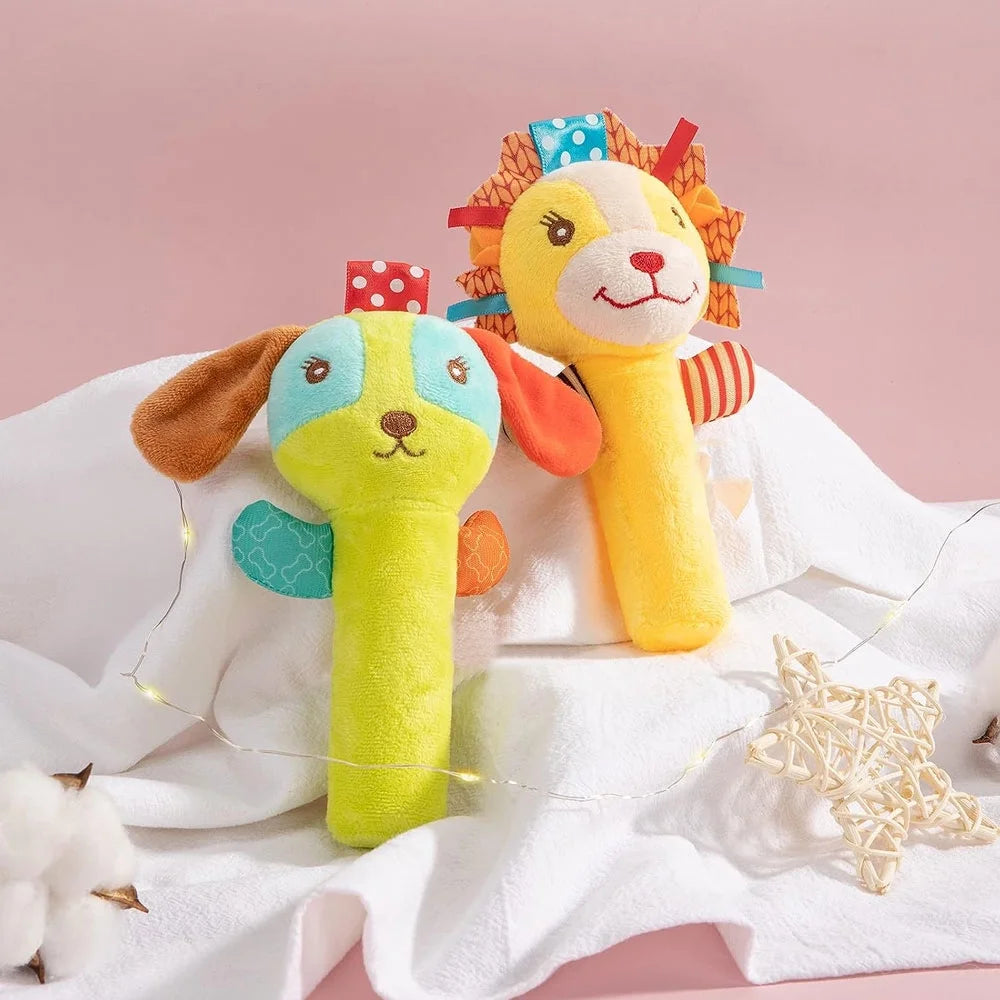 3 Pack Baby Soft Rattle Sensory Toys with Sound Z336547