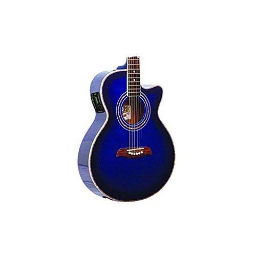 Trans Blue Acoustic Electric Guitar X41592