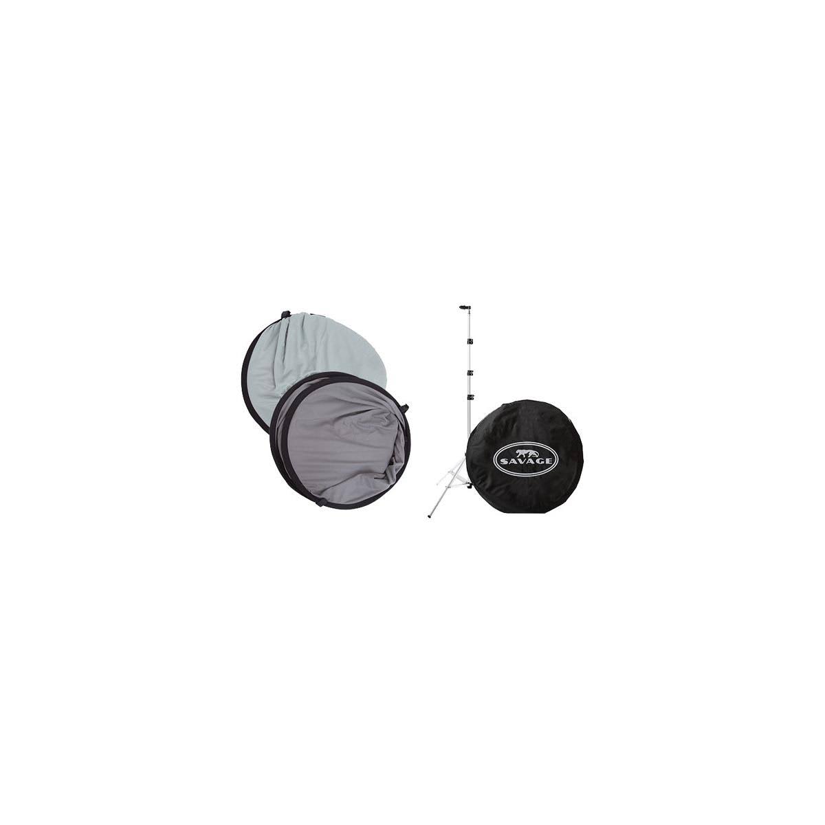 6x7 Reversible Collapsible Backdrop with 8 Stand, Dark/Light Gray I90570