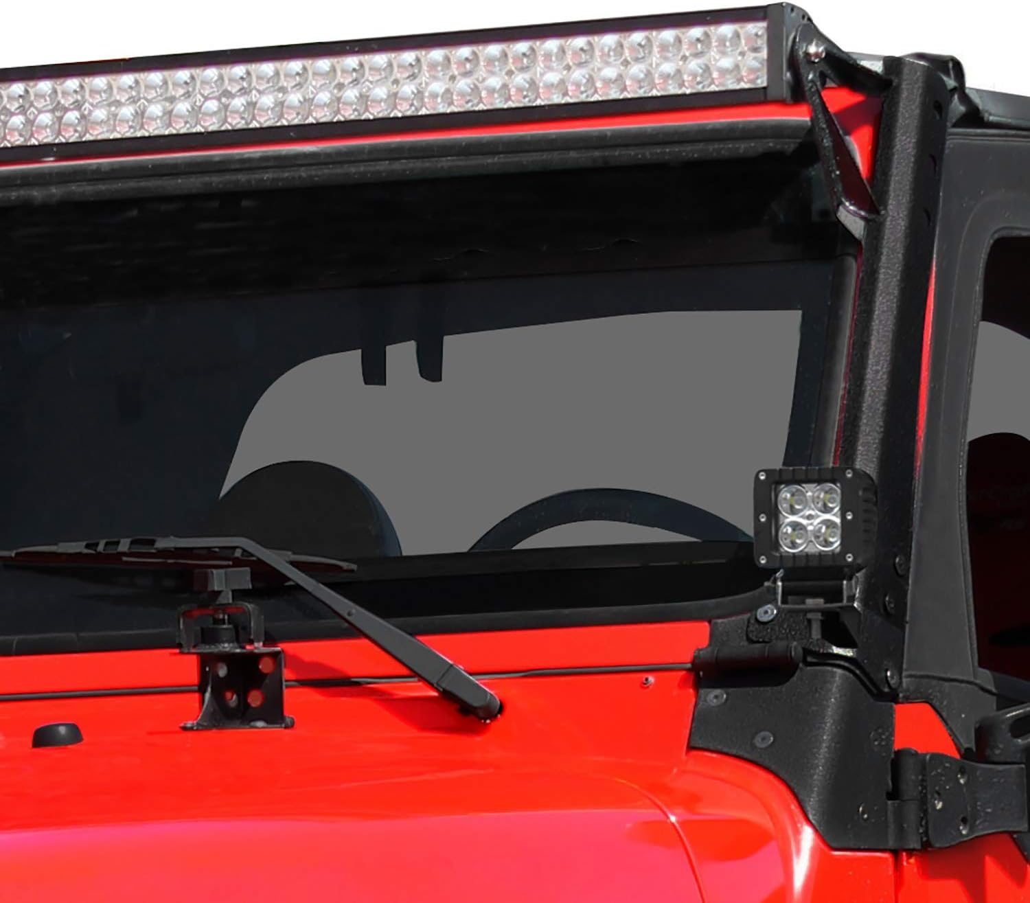 Upper Windshield Mounting Brackets for 52" LED Light Bar V5143