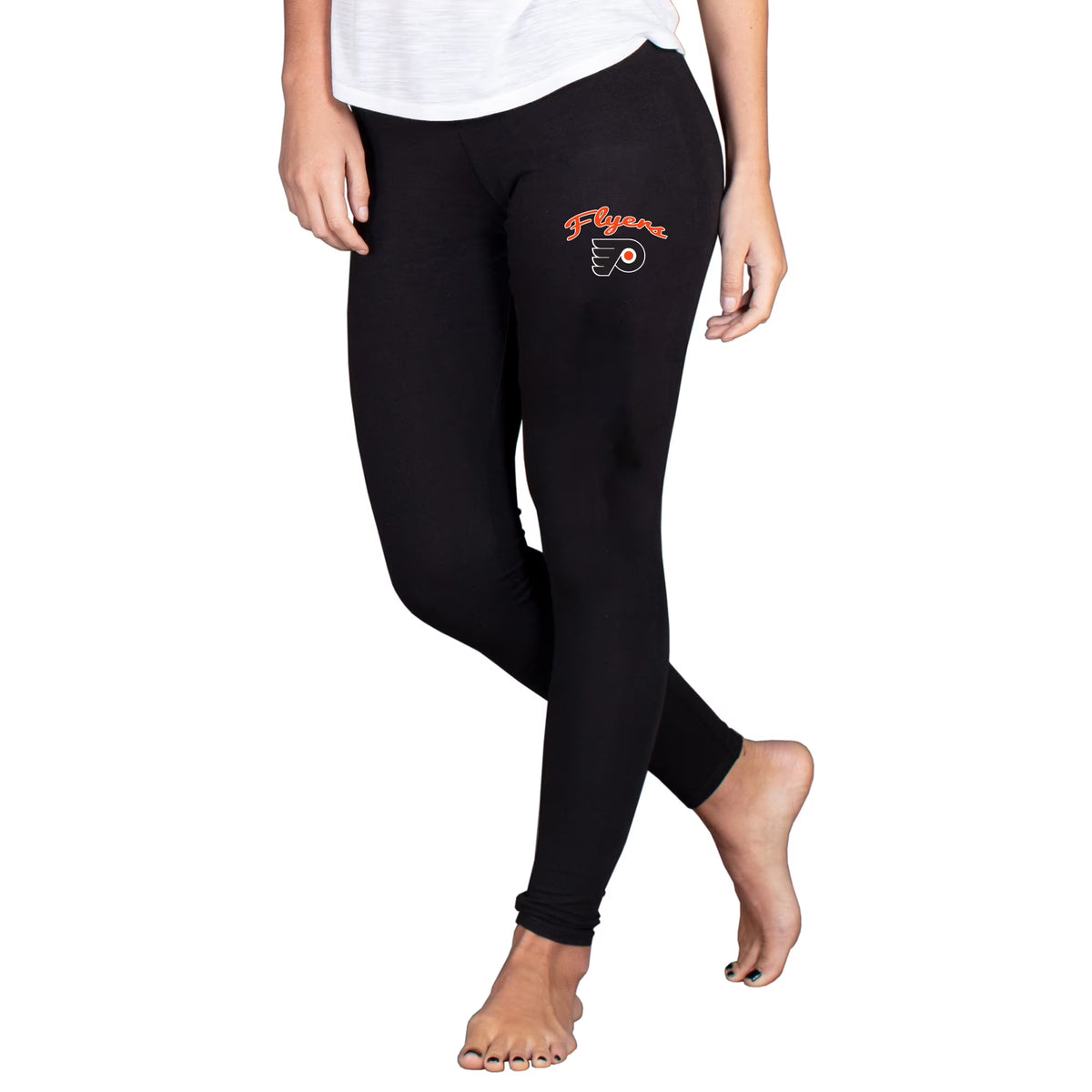 Black Philadelphia Flyers Fraction Leggings U9913