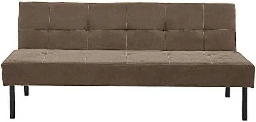 3 Seater Sofa Bed Click Clack Armless Fabric Couch Recliner (Grey) L58929