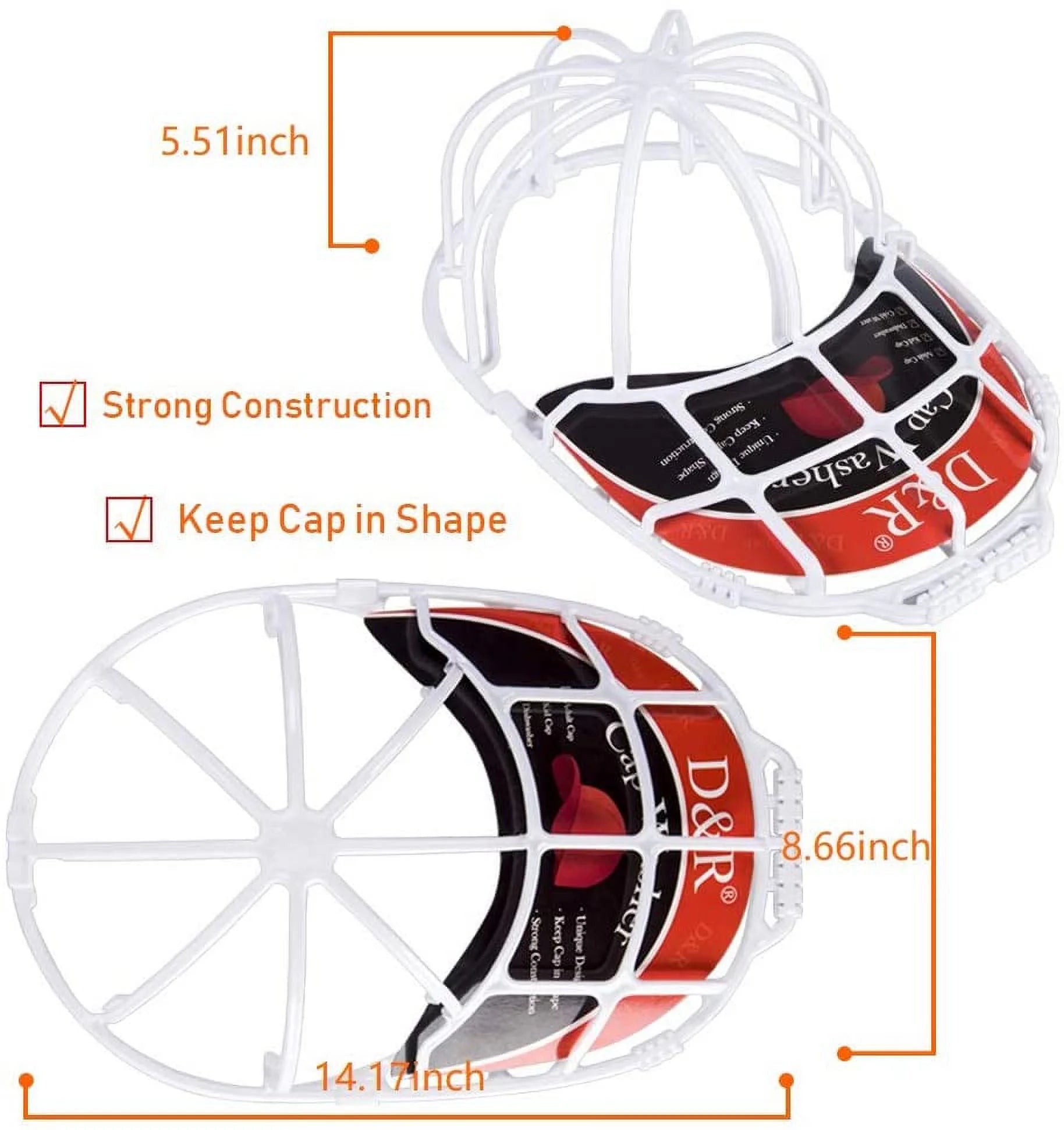 3 Pack Hat Washer Baseball Hat Cleaner Cap Washing Cage Holder Frame M679