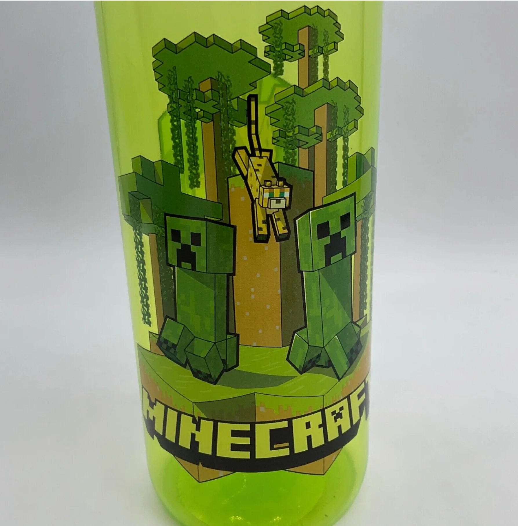 Green Water Bottle 20 oz Reusable Plastic N67744