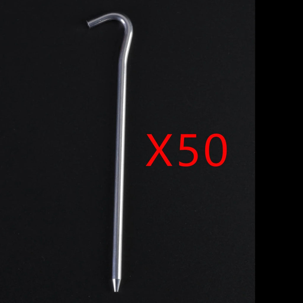 50 Pack 7inch Aluminum Tent Pegs for Camping Q136127