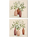 2 Piece Canvas Art Set, 14 x 14, Green Z35034