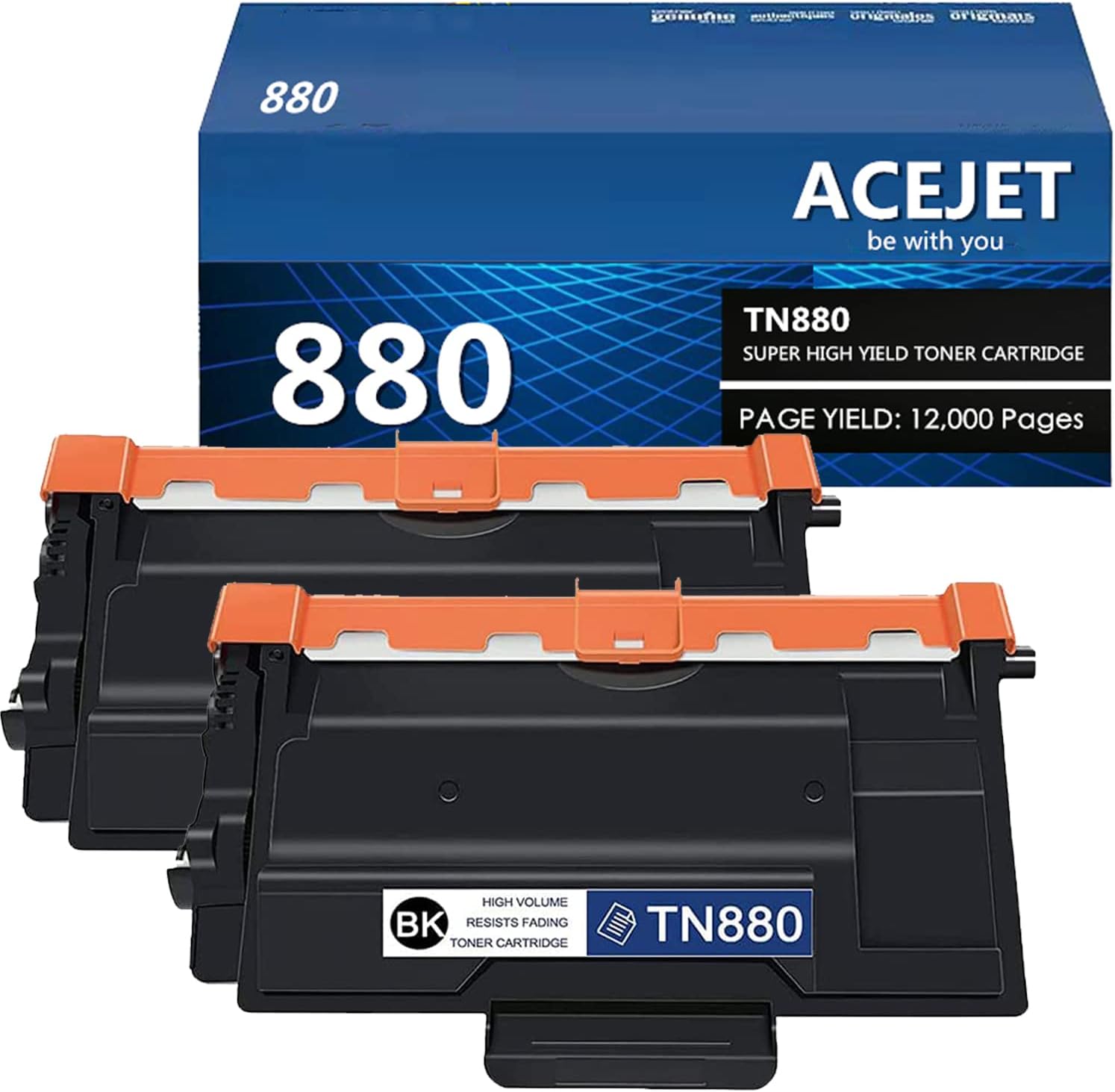 Compatible Toner Cartridge for Brother Printers (2 Blacks, 12,000 Pages) K483