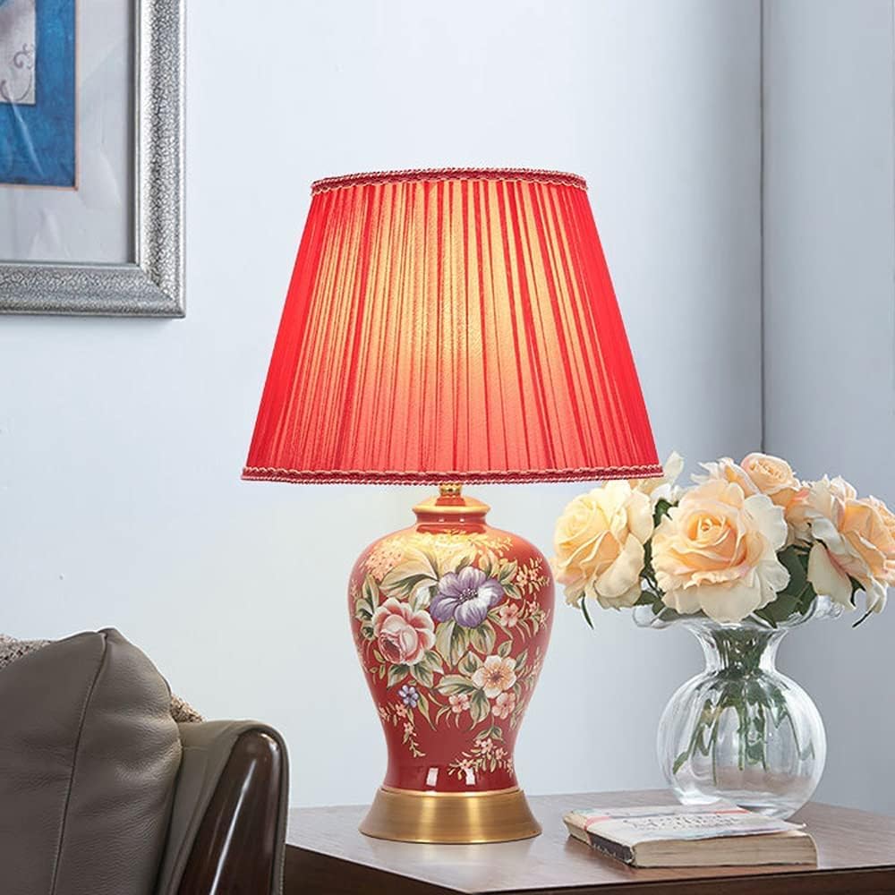 Red Glazed Ceramic Table Lamp K530804