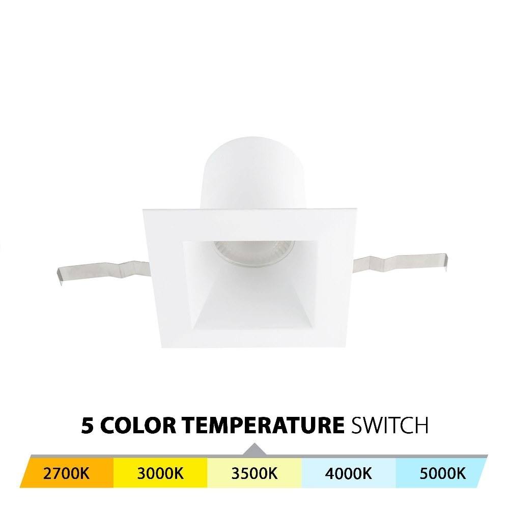 6x22 LED Square Remodel Downlight White V279
