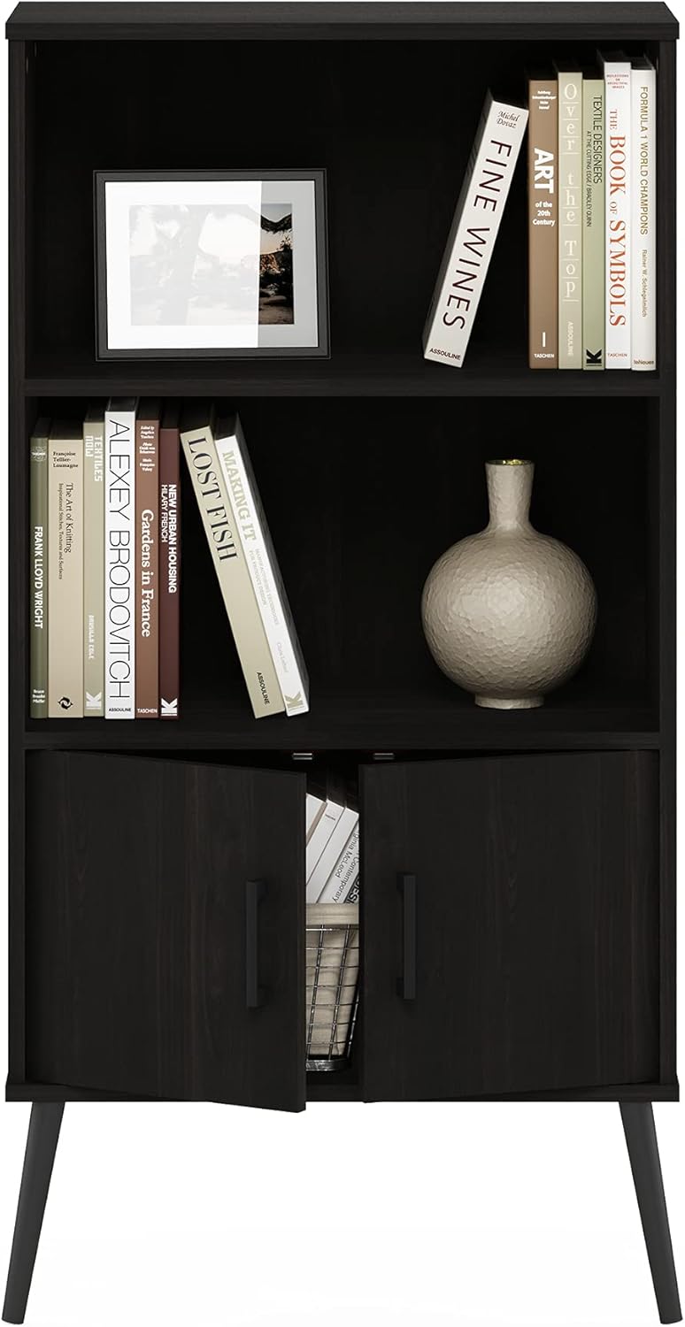 Espresso Accent Cabinet with Wood Legs V985450