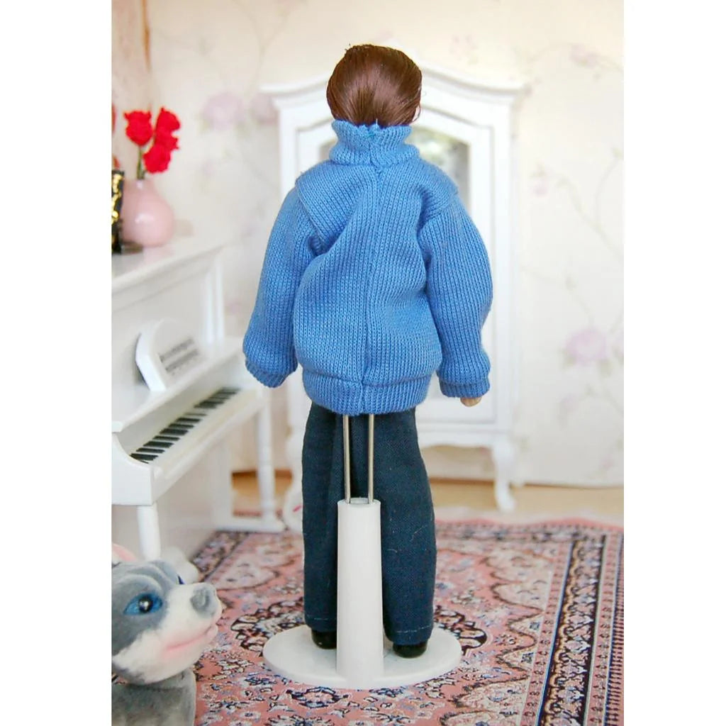1/12 Dollhouse Miniature Porcelain Doll in Sweater Q433