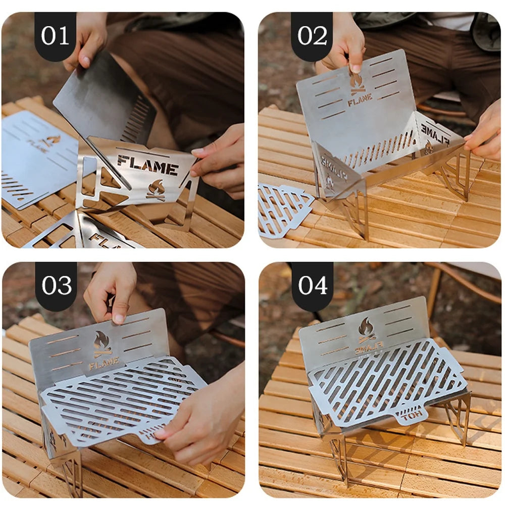 Camping Detachable Portable Stainless Steel Furnace C3807