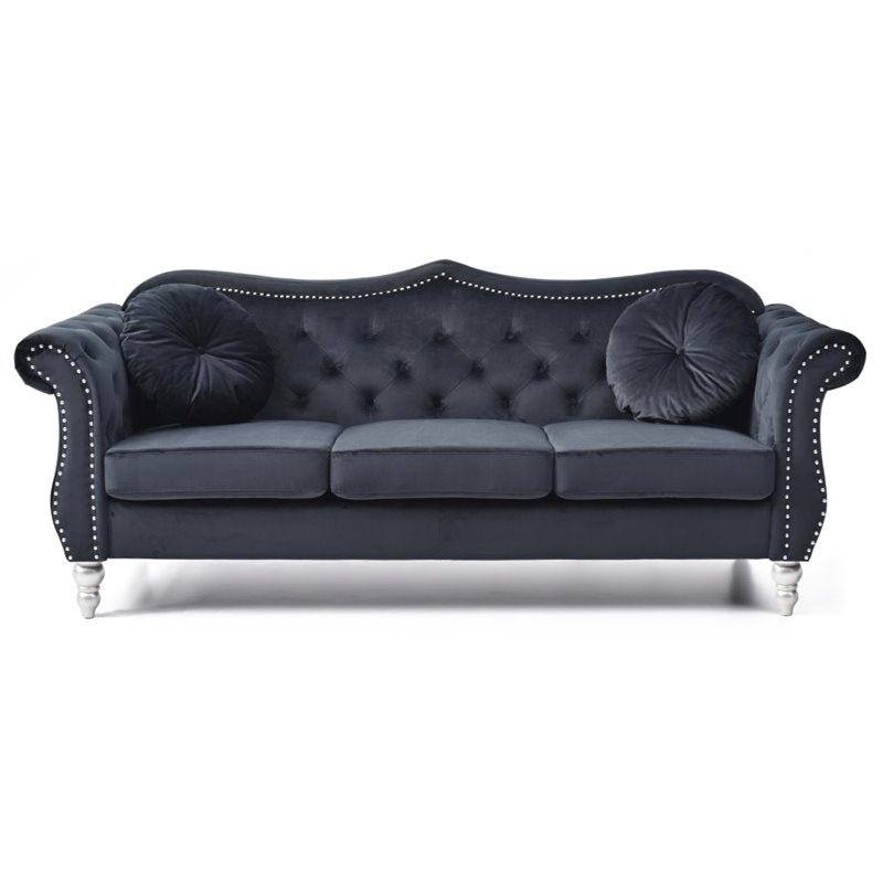 Black Sofa and Loveseat Furniture Set J29909