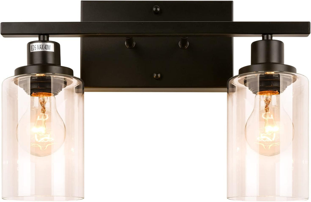 3-Light Black Wall Sconce Bathroom Vanity Light O765716