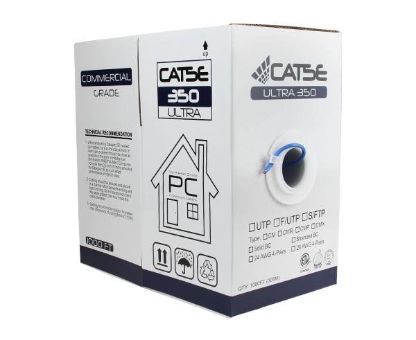 Cat5e Unshielded Bulk Ethernet Cable, UTP, 24 AWG Gray E896