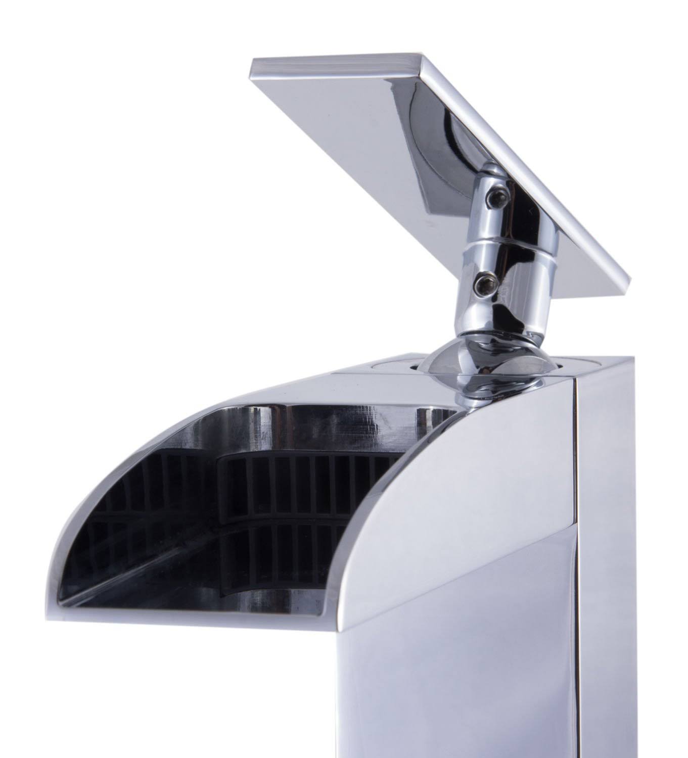Brushed Nickel Single Hole Tall Waterfall Bathroom Faucet U4034