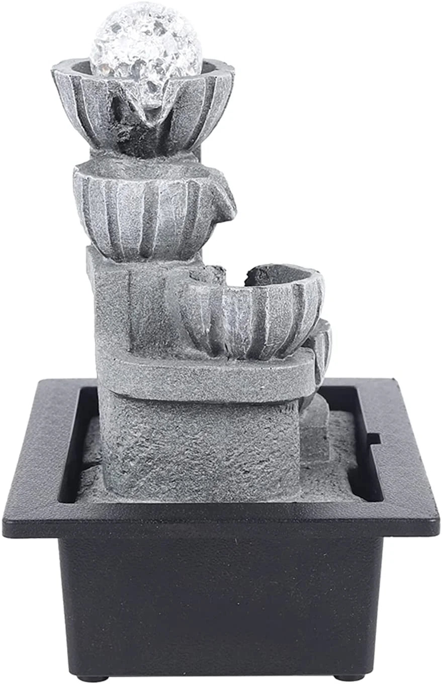Feng Shui Table Top Water Feature with LED Lights U302