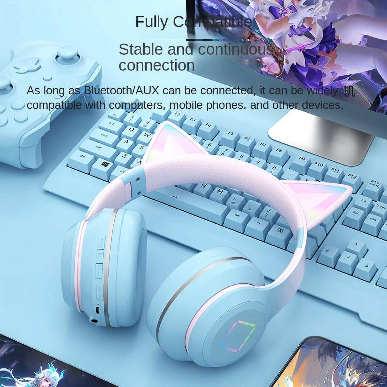 Wireless Bluetooth Gaming Headphones with Microphone X374