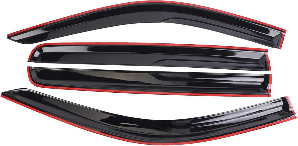 4PCS Dark Smoke Window Deflectors for Chevy Silverado Crew Cab N691515