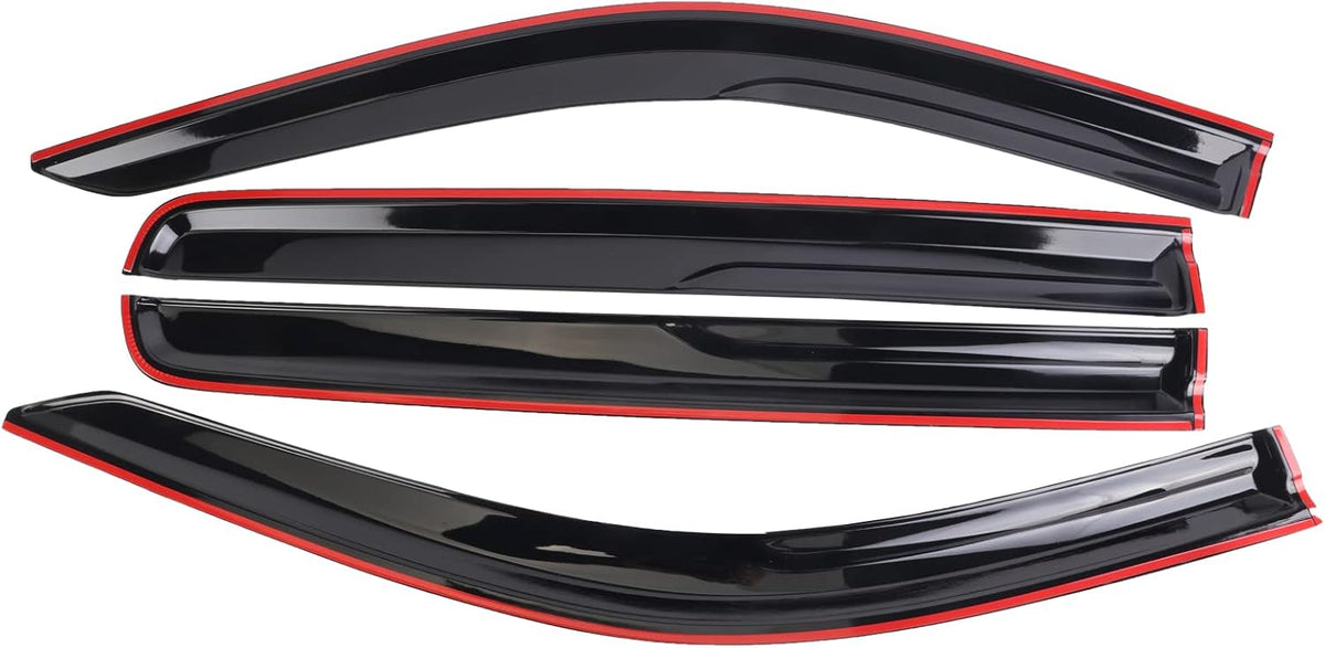 4PCS Dark Smoke Window Deflectors for Chevy Silverado Crew Cab N691515