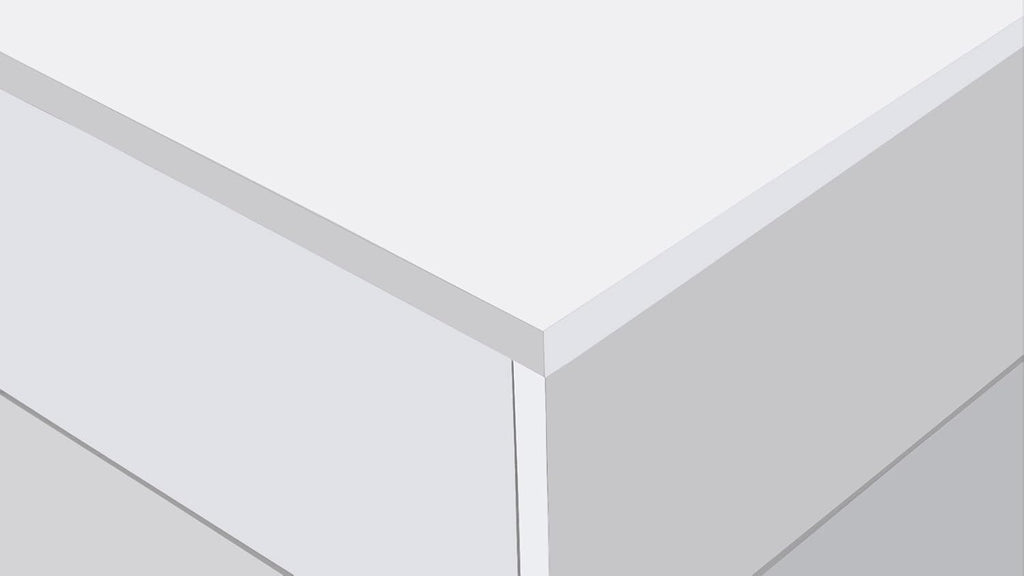 White 2 Door Storage Cabinet with Glass Doors U849