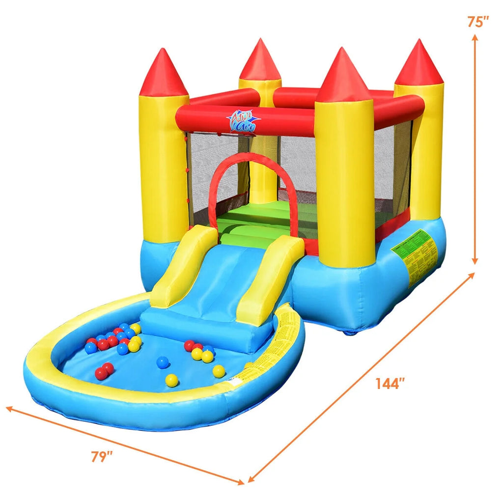 Inflatable Bounce House with Pool and 480W Blower Y5358