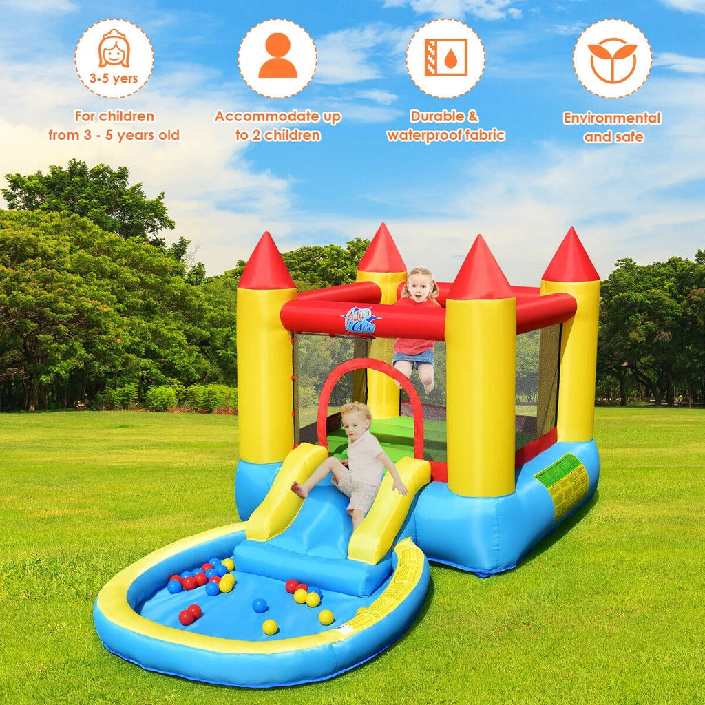 Inflatable Bounce House with Pool and 480W Blower Y5358