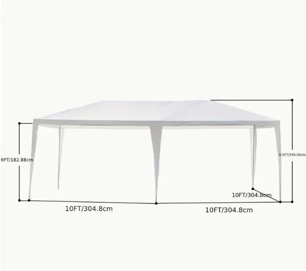 White Canopy Tent with 4 Removable Sidewalls Z83204