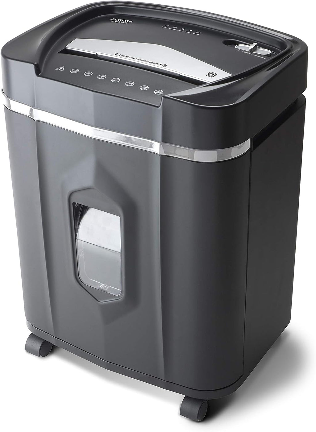 10-Sheet Micro-Cut Paper Shredder with Pull-Out Wastebasket B506