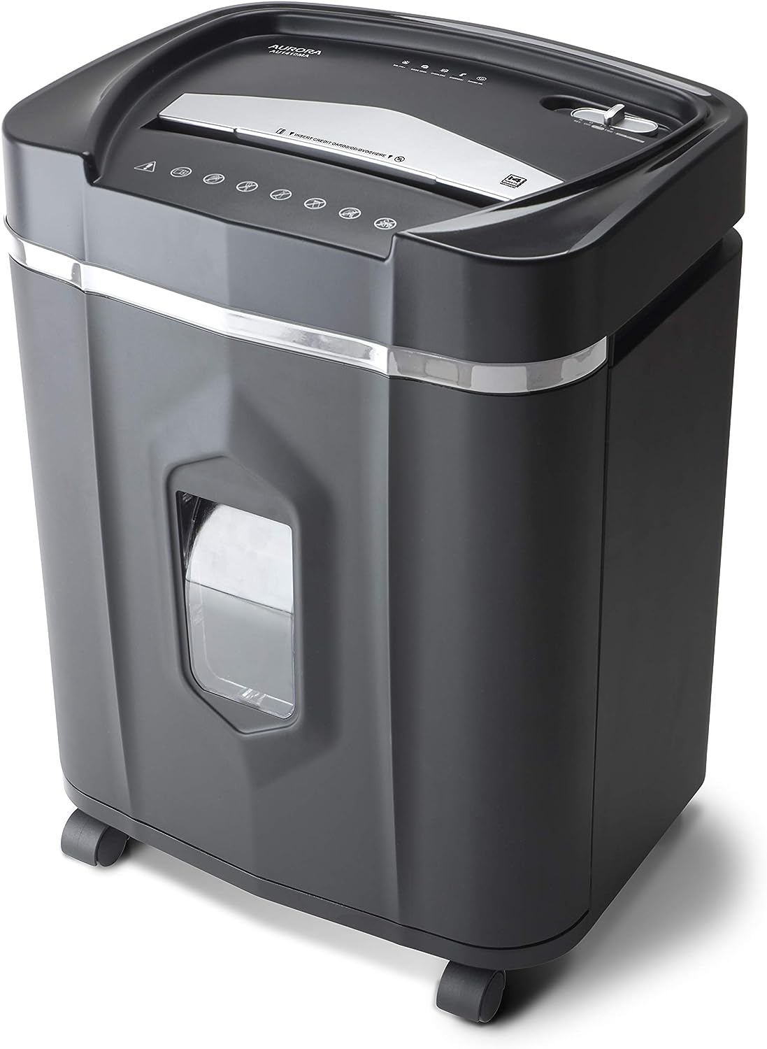 10-Sheet Micro-Cut Paper Shredder with Pull-Out Wastebasket B506