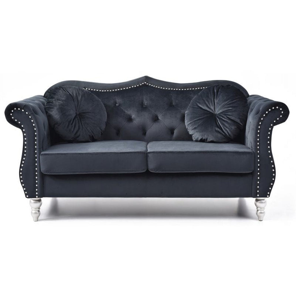 Black Sofa and Loveseat Furniture Set J29909