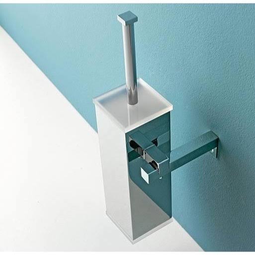 Black Wall Mounted Toilet Brush and Holder Y67382