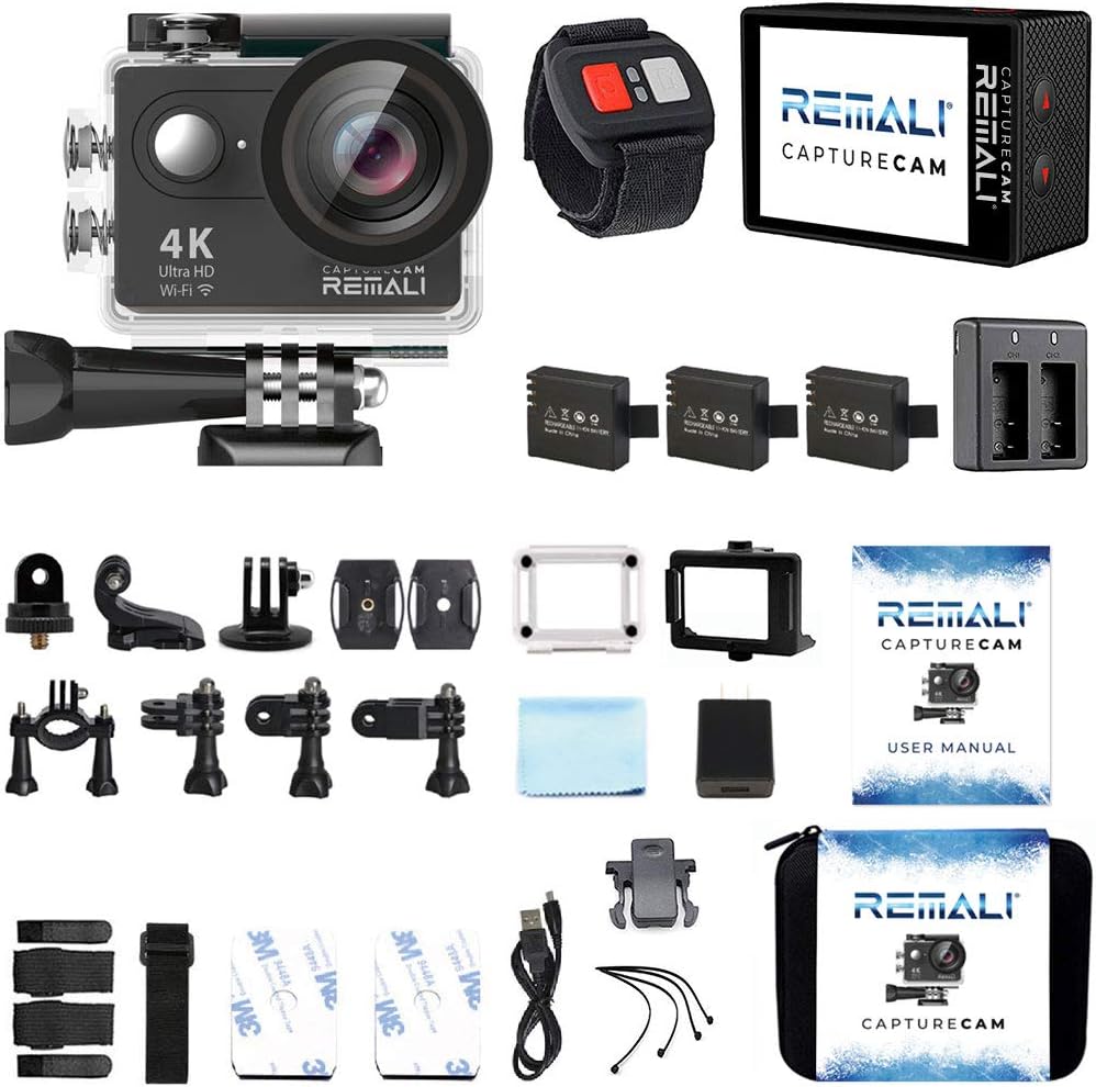 4K Ultra HD Waterproof Sports Action Camera Kit with Carrying Case Z91717
