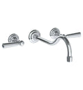 Wall Mounted 3 Hole Lavatory Set with Spout - Satin PVD Brass F2496