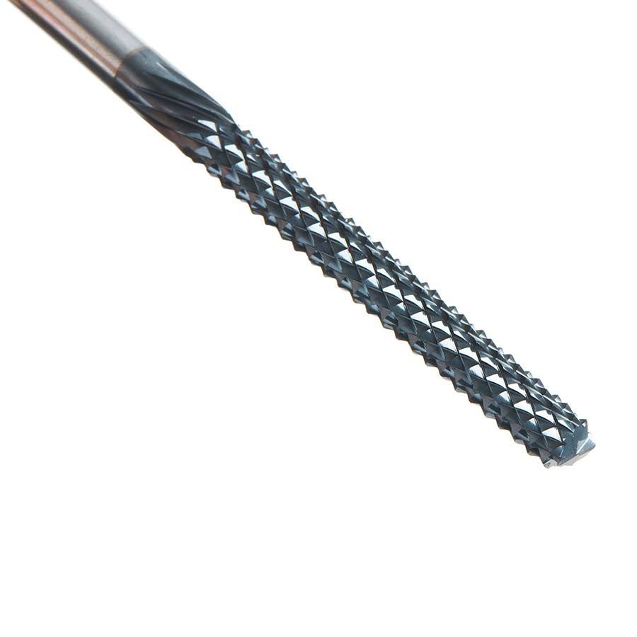 Solid Carbide Fiberglass and Composite Cutting 1/4 Dia x 2-1/8 x 1/4 Shank AlTiN Coated Mill End B23139