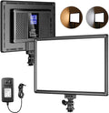 Ultra-Thin LED Soft Light Panel with LCD Display, Dimmable Bi-Color 3200-5600K CRI95+ On Camera Video Light Pack of 2 X270