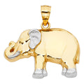 14K 2T Elephant Pendant G4215