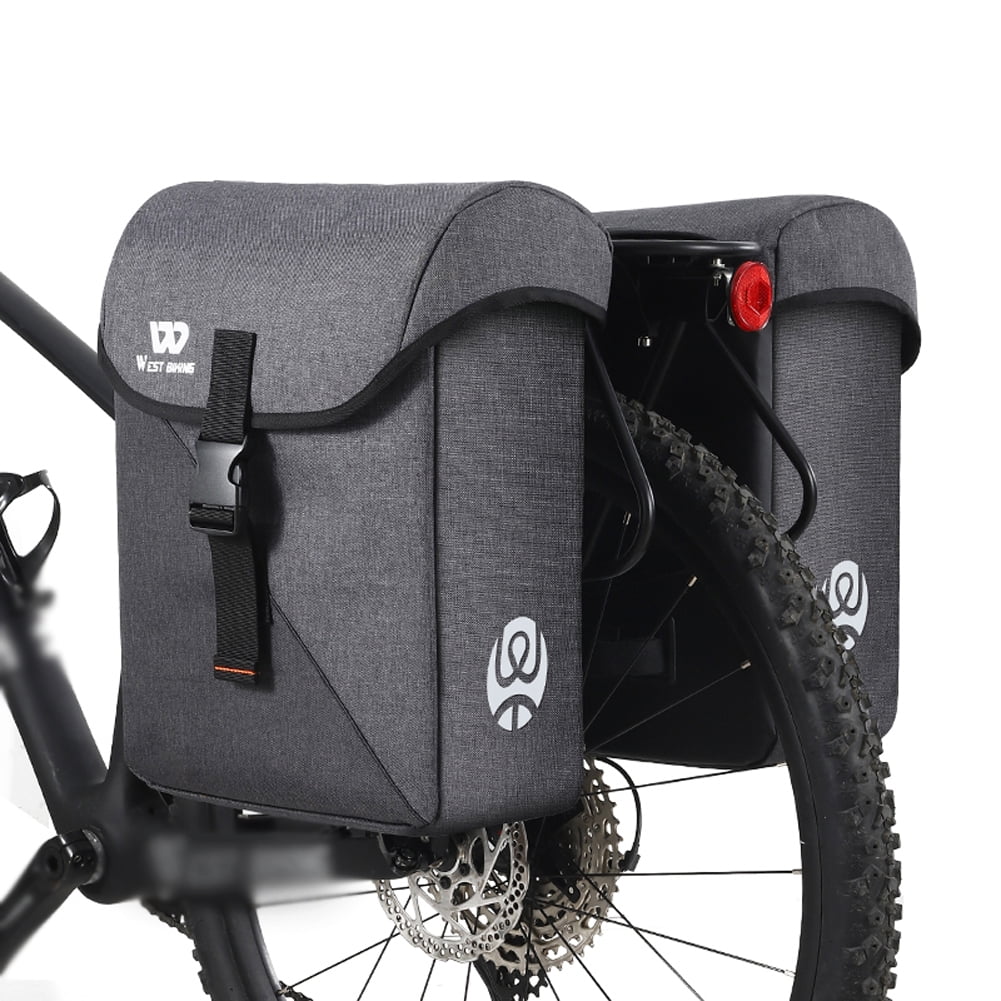 35L Bike Double Bag Rear Seat Luggage Carrier Trunk Bag X5758