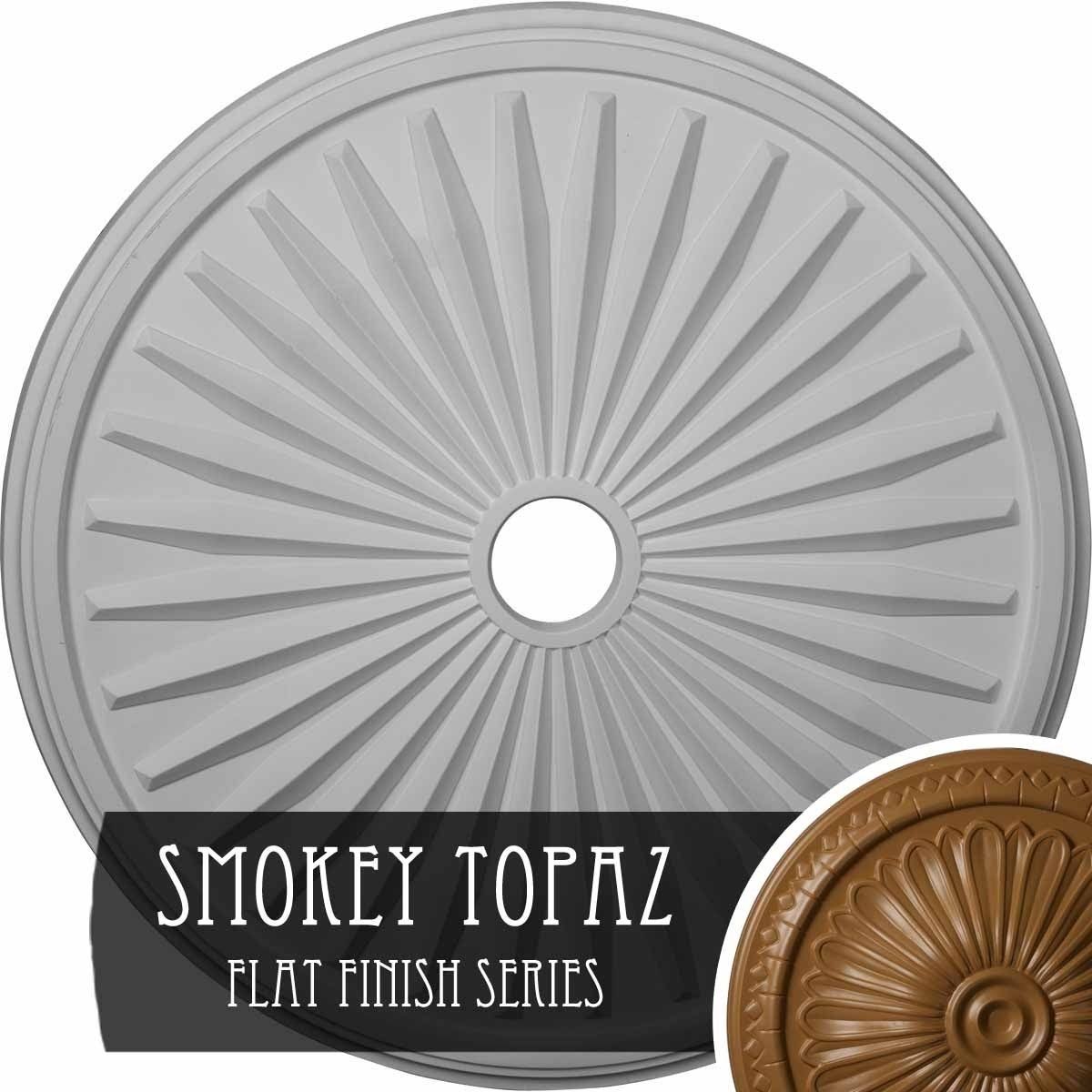 Hand-Painted Smokey Topaz Ceiling Medallion I400045