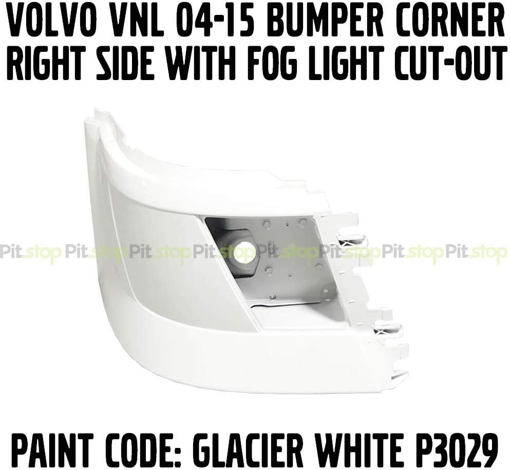 White Painted Bumper Corner Right Passenger with Fog Light Cut-out Q7606