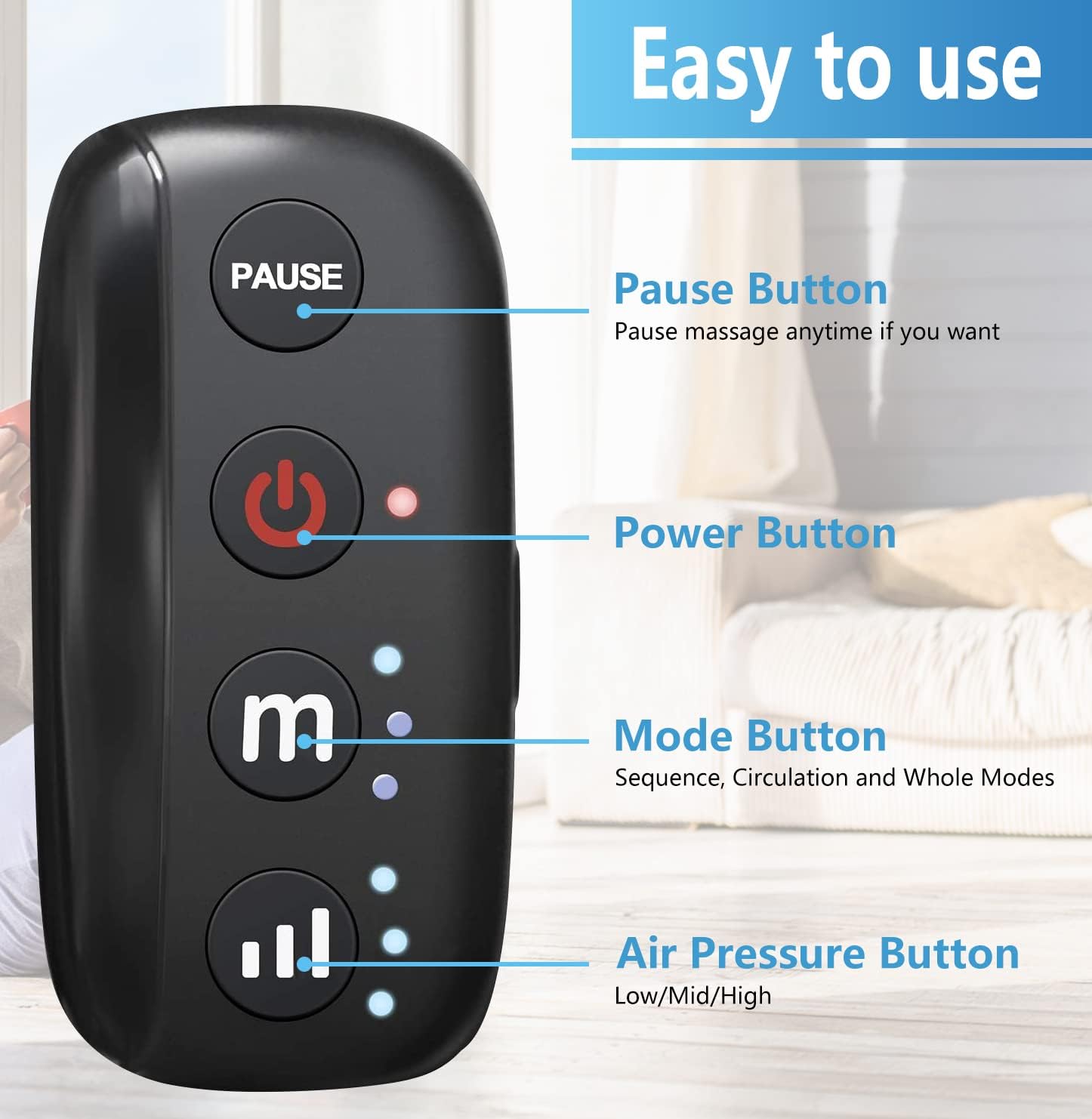 Rechargeable Air Leg Compression Massager (1 Pair) X434607