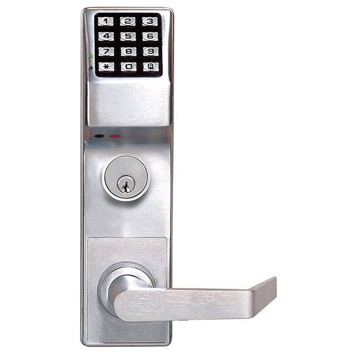 Electronic Lock, Satin Chrome, 12 Button M7757