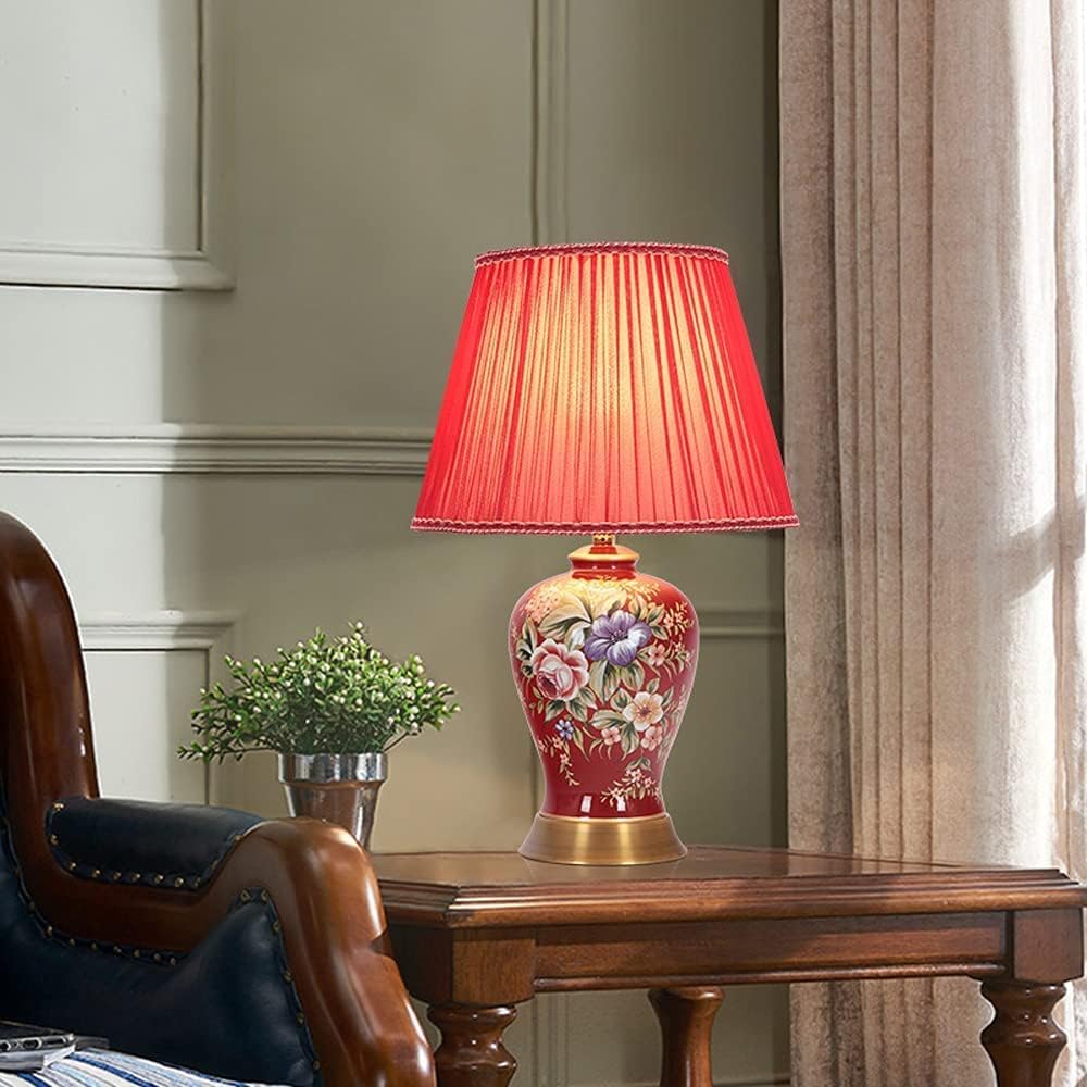 Red Glazed Ceramic Table Lamp K530804