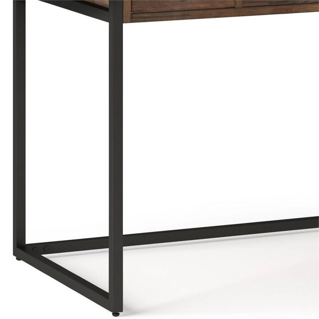 48" Solid Wood Computer Desk in Rustic Aged Brown S44105