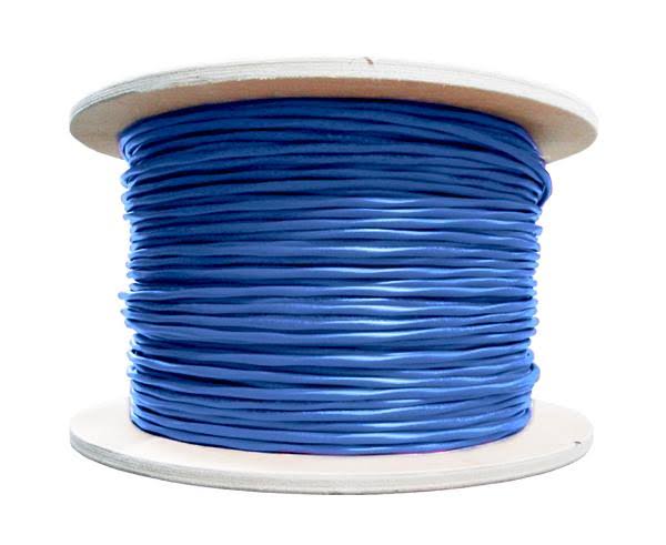 Cat6a Plenum Bulk Ethernet Cable, CMP, Solid 23AWG Gray B7250
